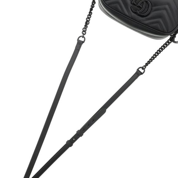 Gucci GG Marmont Quilted Chain Shoulder Bag Black Messenger - Picture 5 of 6